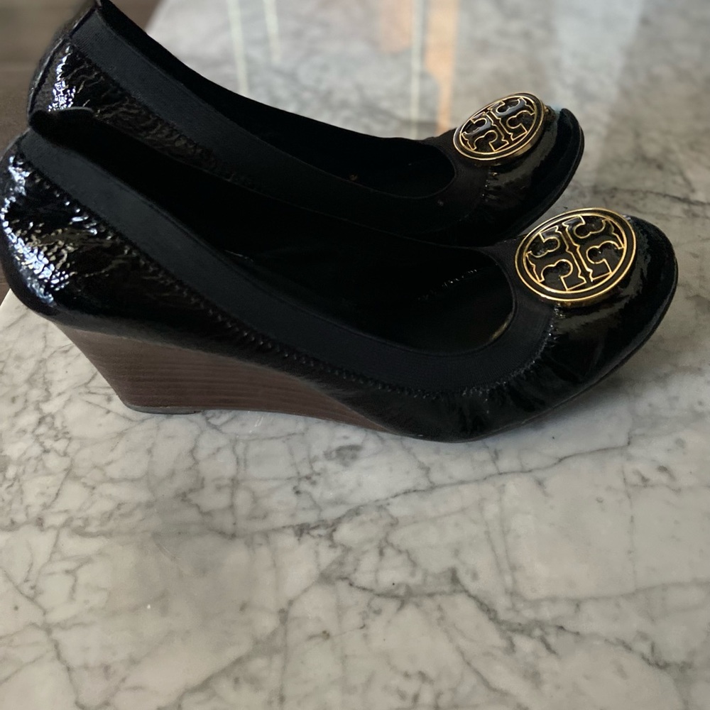 Tory Burch Sophie Patent Leather Wedges